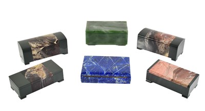 Lot 318 - A group of jewellery boxes, to include an onyx...