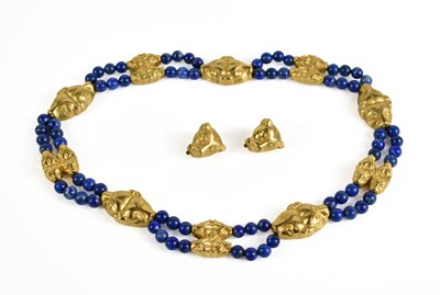 Lot 118 - A Liberty & Co of London Egyptian style lapis...