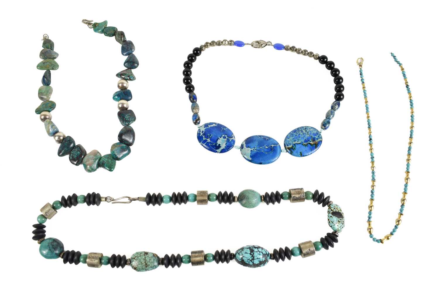 Lot 42 - A group of four beaded necklace, to include a '...