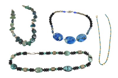 Lot 42 - A group of four beaded necklace, to include a '...