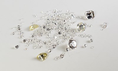Lot 36 - A group of loose gemstones, mostly cubic...
