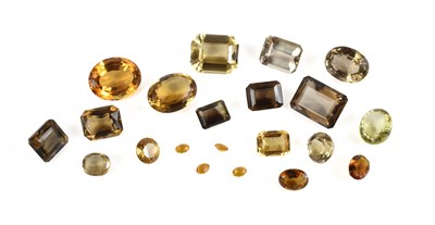 Lot 101 - A selection of loose cut gemstones to include...