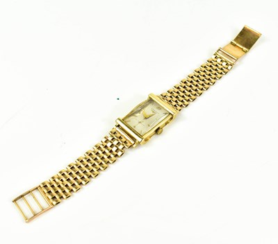 Lot 255 - A Longines 9ct and 14ct gold tank style...