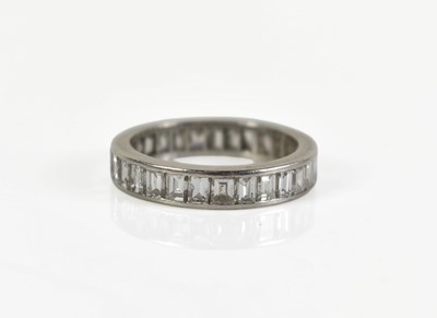 Lot 262 - A platinum and diamond full eternity ring, set...