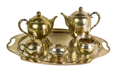 Lot 379 - A Mexican sterling silver tea service by G...