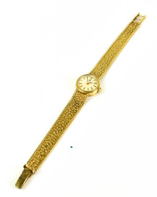Lot 281 - A 9ct gold Omega ladies wristwatch with baton...