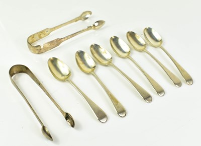 Lot 353 - A set of six Georgian silver teaspoons,...