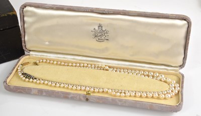 Lot 35 - A late Victorian black leather jewellery box...