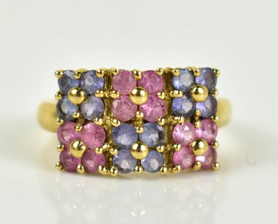 Lot 126 - A 9ct gold, amethyst and pink quartz set...