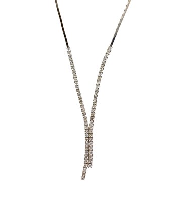 Lot 18 - An 18ct white gold and diamond necklace, set...