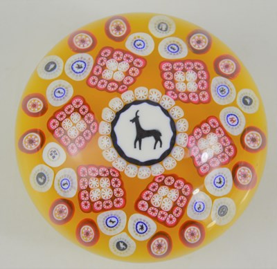 Lot 222 - A Baccarat "Goat" gridel and millefiori...