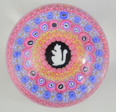 Lot 224 - A Baccarat "Squirel" gridel and millefiori...