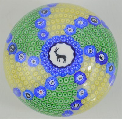 Lot 226 - A Baccarat "Deer" gridel paperweight limited...