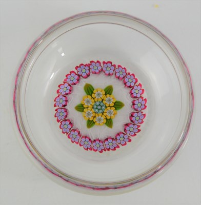 Lot 218 - A Peter McDougall millefiori dish with white...