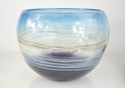 Lot 209 - A large Art Glass bowl, in graduated purple...
