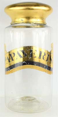 Lot 7 - A 19th century hand-blown glass apothecary...