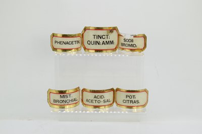 Lot 24 - A group of six Victorian apothecary glass...