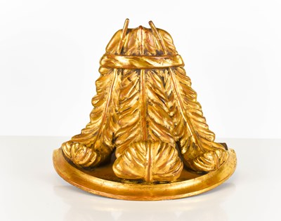 Lot 90 - A 19th century giltwood carved wall bracket,...