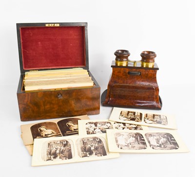 Lot 63 - A 19th century Victorian burr walnut...