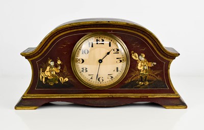 Lot 35 - An early 20th century Chinoiserie mantle clock,...