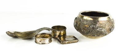 Lot 35 - A silver Asian, possibly Cambodian bowl,...