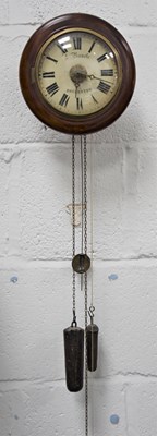 Lot 42 - A Victorian thirty hour mahogany cased wall...