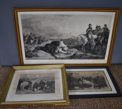 Lot 423 - Three 19th century prints to include: Napoleon...
