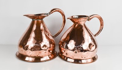 Lot 212 - A pair of 19th century copper Gallon measures.