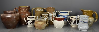 Lot 277 - A large group of antique jugs, to include...