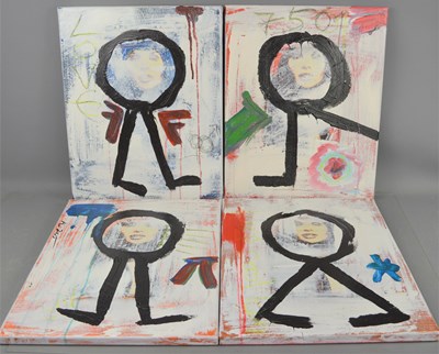 Lot 60 - Contemporary German school: a four part...