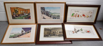Lot 93 - A pair of Boris Oklein signed prints, together...