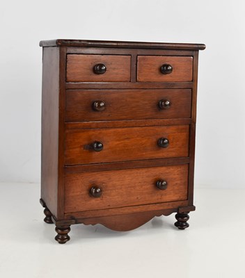 Lot 45 - A Victorian mahogany apprentice piece chest of...