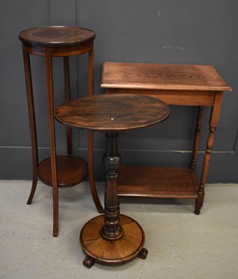 Lot 230 - An Edwardian mahogany jardinere stand together...