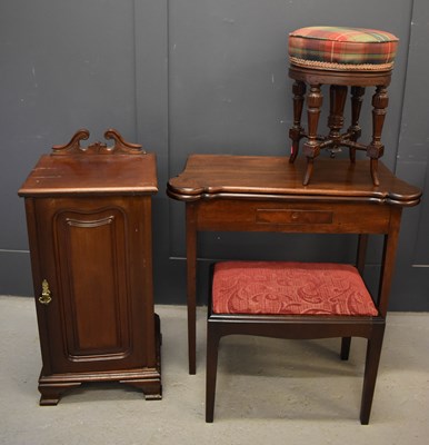 Lot 232 - A Victorian height adjustable piano stool,...