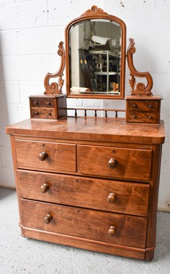 Lot 258 - A Victorian mahogany dressing table, with...