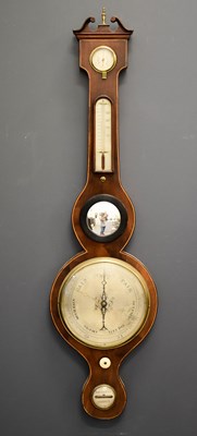 Lot 13 - A late 19th century mahogany cased wheel...