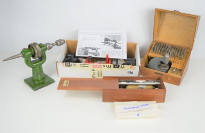 Lot 130 - A group of clock making / repair tools to...