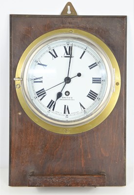 Lot 25 - A 20th century Smiths brass cased bulkhead...