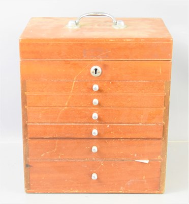 Lot 203 - A mid 20th century oak portable dentist...
