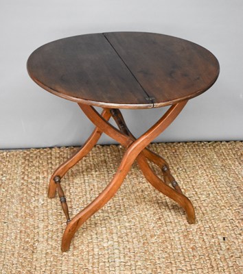 Lot 215A - A 19th century mahogany folding coaching table,...