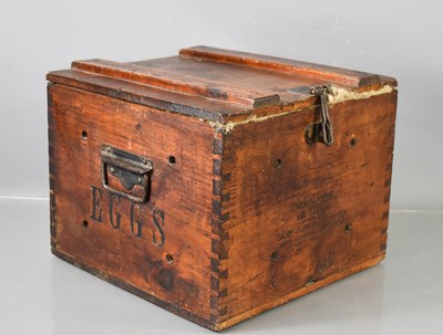 Lot 216A - A vintage Ventillator egg box, stamped Eggs to...