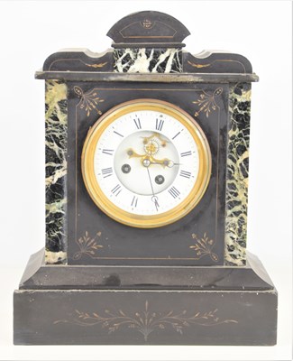 Lot 113 - A French 19th century 8 day striking slate and...