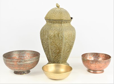 Lot 199 - Two late 19th century tinned copper bowls,...