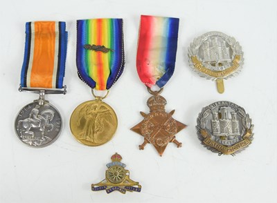 Lot 270 - A WWI Medal Trio awarded to Gunner A.F...