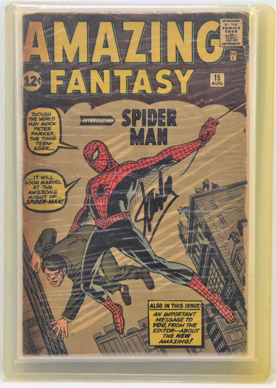 Lot 268 - Amazing Fantasy No.15 published by Marvel...