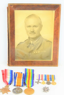 Lot 271 - A WWI medal group awarded to Captain J.O...