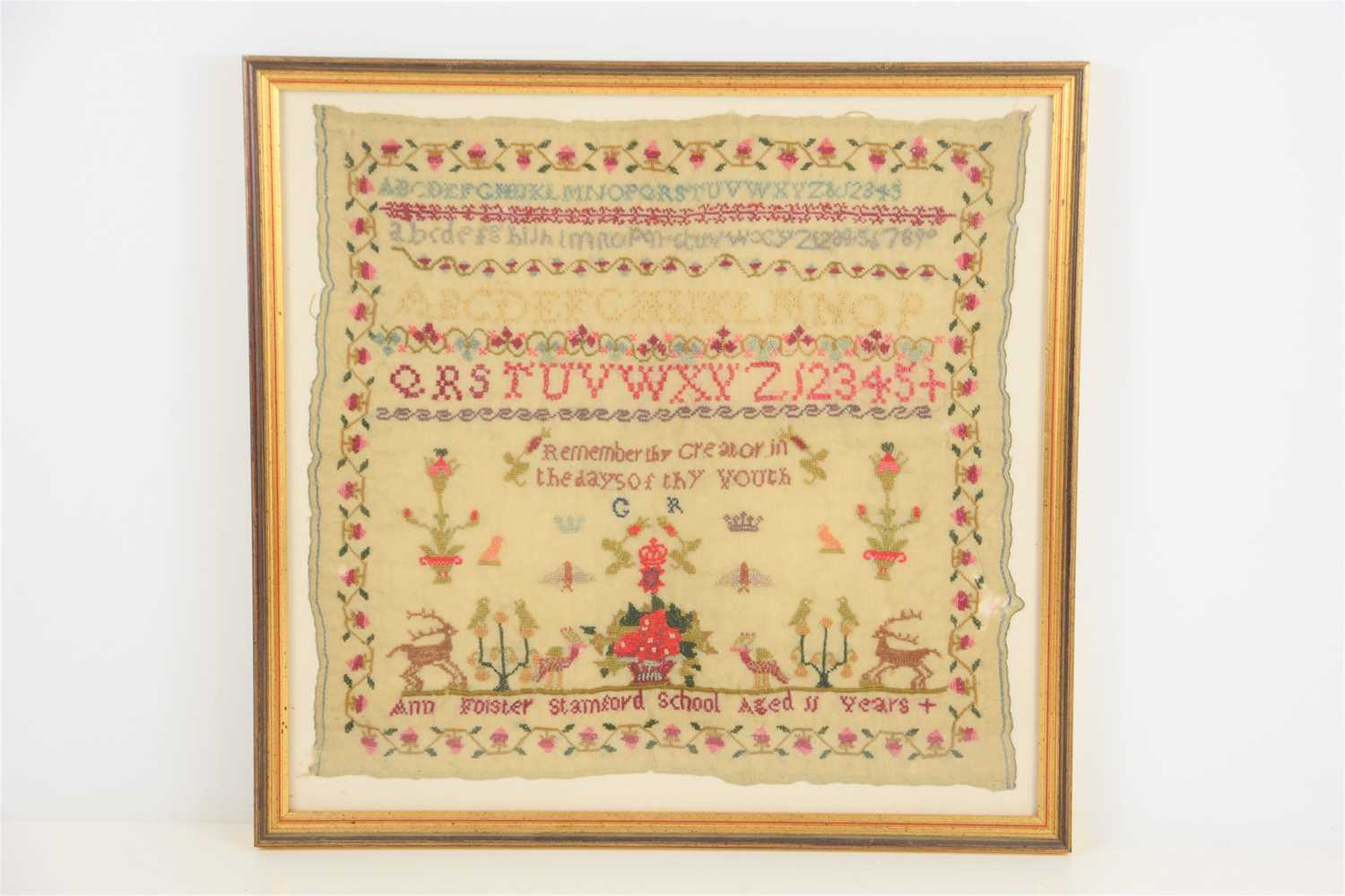 Lot 205 - Local Interest: A Victorian sampler by Ann...