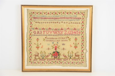 Lot 205 - Local Interest: A Victorian sampler by Ann...