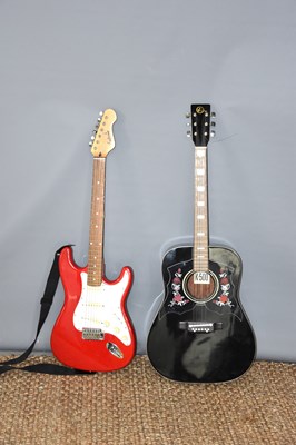 Lot 398 - A Falcon electric guitar together with a K-500...