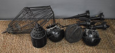 Lot 215 - A group of medieval style metalware, to...